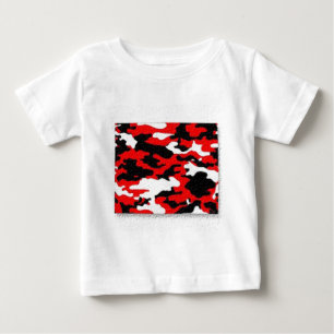 T-shirt Pour Bébé Motifs rouges de camouflage