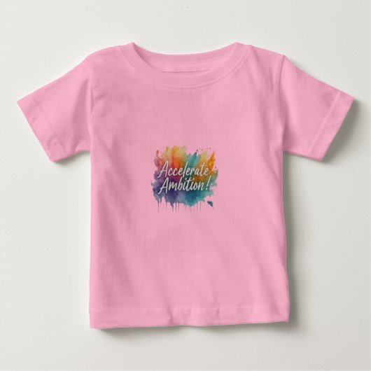 T-shirt Pour Bébé Motivation multicolore : Accélérer l'Ambition (Devant)