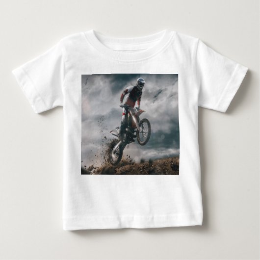 T-shirt Pour Bébé Motocross Rider (Devant)