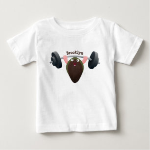 T-shirt Pour Bébé Moule amusante travaillant sur l'illustration de d