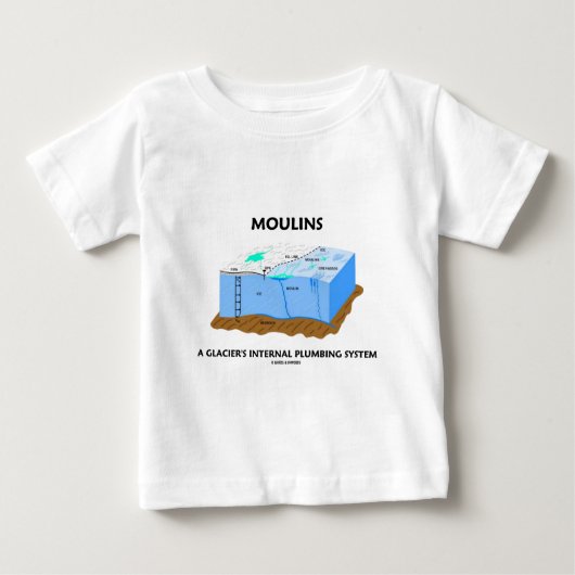 T-shirt Pour Bébé Moulins système de tuyauterie interne d'un glacier (Devant)