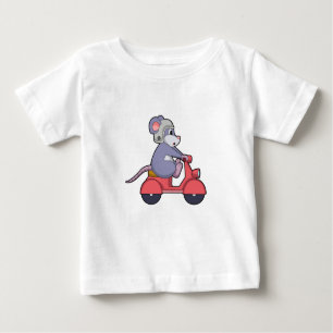 T-shirt Pour Bébé Mouse as Biker with Scooter.PNG