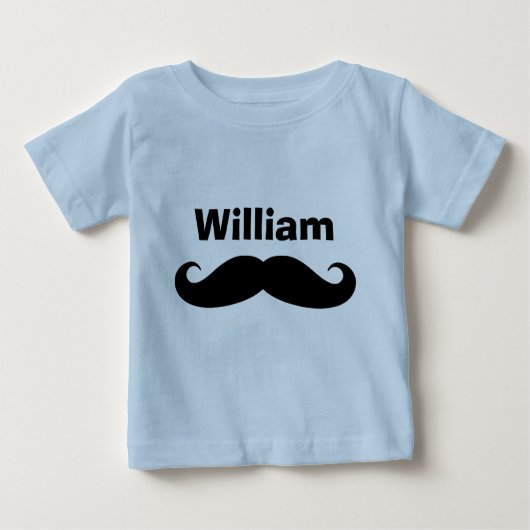 T-shirt Pour Bébé Moustache du guidon noir créateurs et chemises pou (Devant)