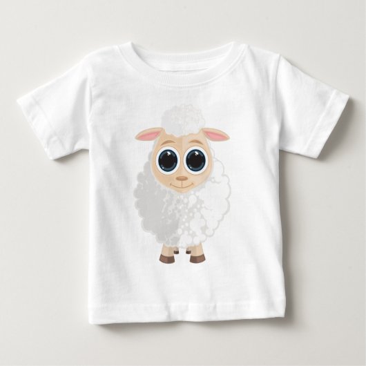 T-shirt Pour Bébé Mouton blanc (Devant)