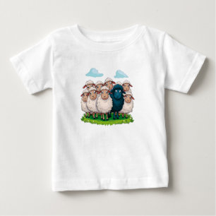 T-shirt Pour Bébé Mouton noir