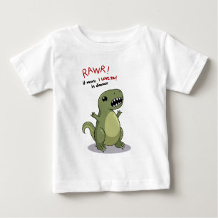 T-shirt Pour Bébé Moyens de Rawr je t'aime dans le dinosaure