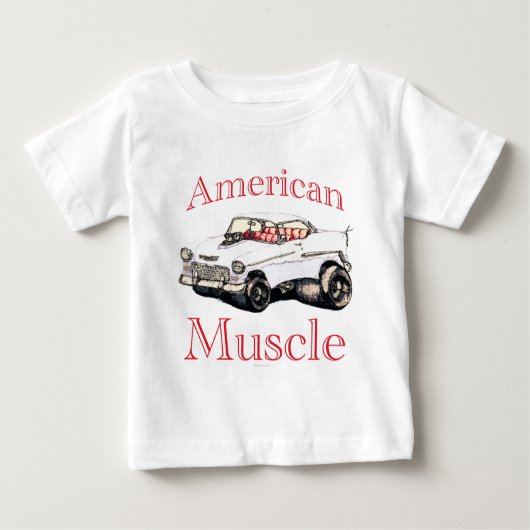 T-shirt Pour Bébé muscle 55 américain chevy (Devant)