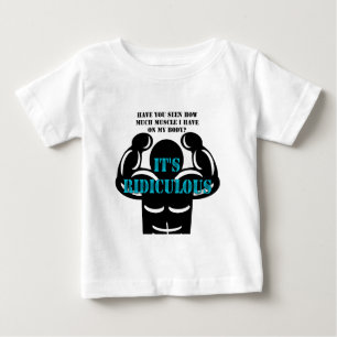 T-shirt Pour Bébé muscles si forts que c'est ridicule drôle