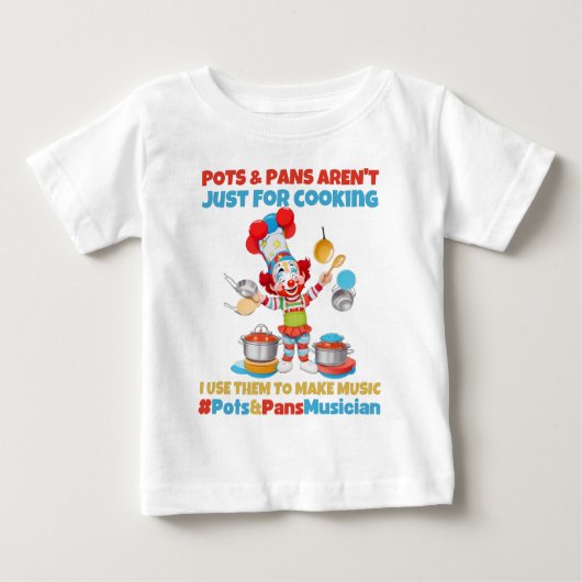 T-shirt Pour Bébé Musicien de casseroles (Devant)