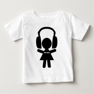 T-shirt Pour Bébé Musique de hip hop, écouteurs, amour de hip-hop