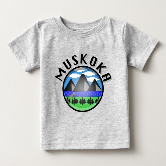 T-shirt Pour Bébé Muskoka Design (Version 2) - Baby Fine Jersey T-Sh (Devant)