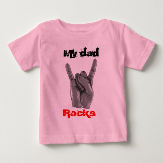 T-shirt Pour Bébé My dad rocks (Devant)