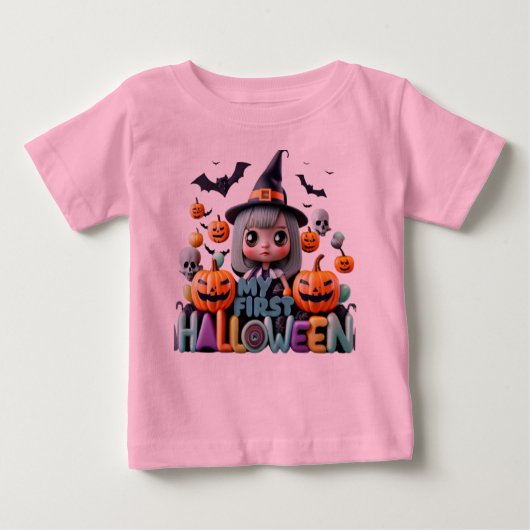 T-shirt Pour Bébé My first Halloween (Devant)
