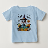 T-shirt Pour Bébé My first Halloween: Scares and laughter! (Devant)