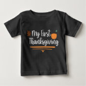 T-shirt Pour Bébé My First Thanksgiving (Devant)