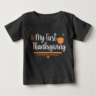 T-shirt Pour Bébé My First Thanksgiving