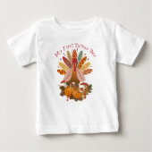 T-shirt Pour Bébé My first Thanksgiving Turkey Day! (Devant)