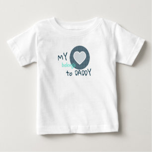T-shirt Pour Bébé My Heart Belongs to Daddy