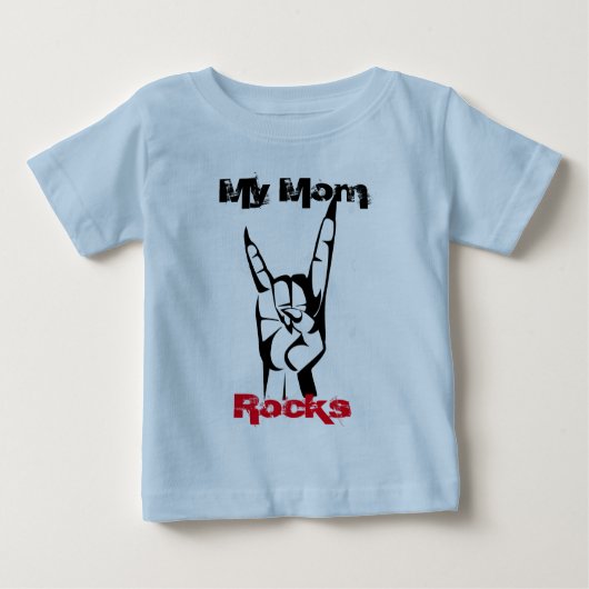T-shirt Pour Bébé My mom rocks (Devant)