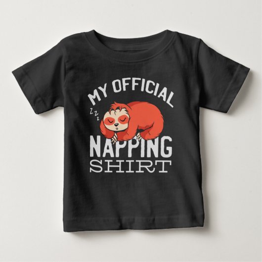T-shirt Pour Bébé My official napping shirt Sloth (Devant)