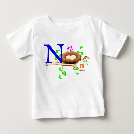 T-shirt Pour Bébé N - Collection de monogrammes (Devant)