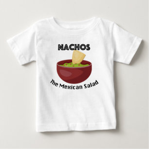 T-shirt Pour Bébé Nachos, La Salade Mexicaine - Baby Fine Jersey T-S