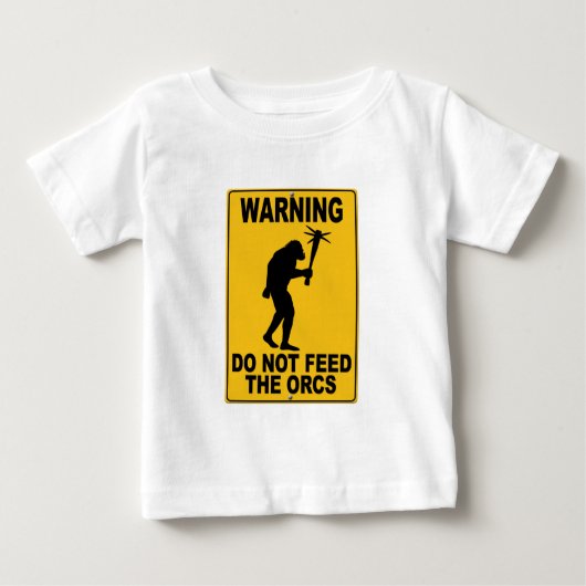 T-shirt Pour Bébé N'alimentez pas l'Orcs (Devant)