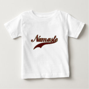 T-shirt Pour Bébé Namaste Stylish Rouge Bourgogne