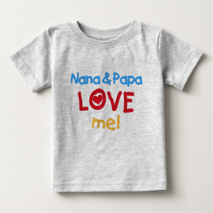 T-shirt Pour Bébé Nana et le papa m'aiment