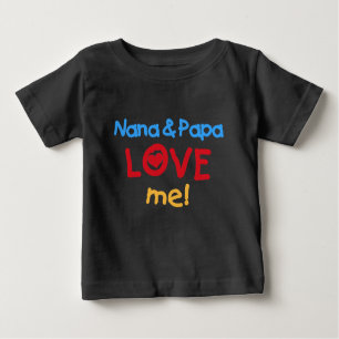 T-shirt Pour Bébé Nana et le papa m'aiment