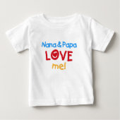 T-shirt Pour Bébé Nana et le papa m'aiment (Devant)