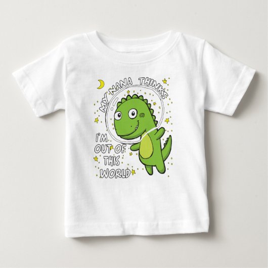 T-shirt Pour Bébé Nana pense que je suis hors de ce monde (Devant)