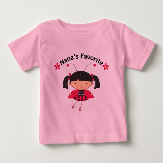 T-shirt Pour Bébé Nanas Favorite Girls Cadeau (Devant)