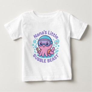 T-shirt Pour Bébé Nana's Little Bubble Beast mignon Octopus