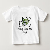 T-shirt Pour Bébé Nappy, Accroché Comme Mon Père ! (Devant)