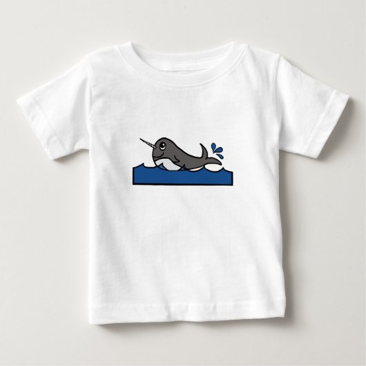 T-shirt Pour Bébé Narwhal Splash (Devant)