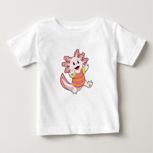 T-shirt Pour Bébé Natation Axolotl (Devant)