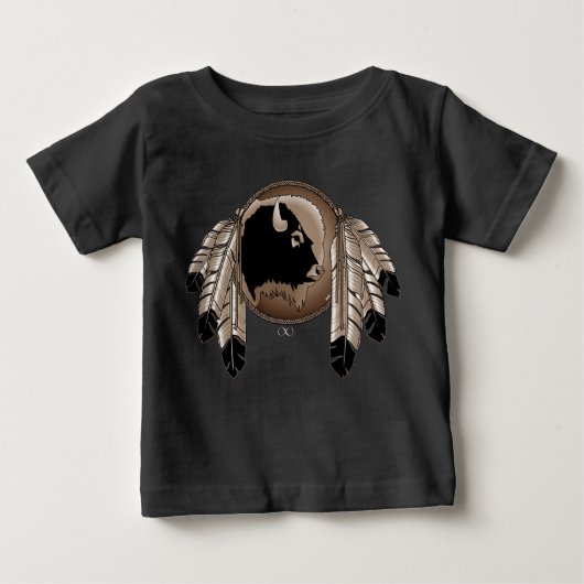 T-shirt Pour Bébé Native Art Baby Jersey Shirt Metis Wildlife Shirt (Devant)