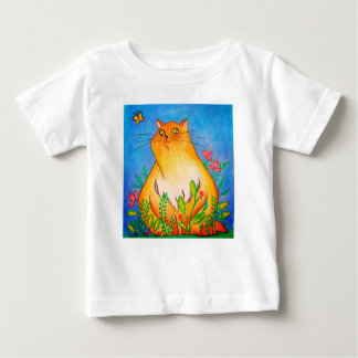 T-shirt Pour Bébé Naughty Orange Chat dans la nature