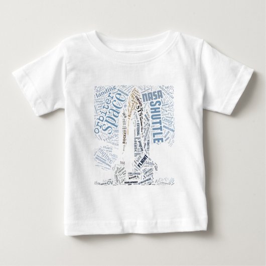 T-shirt Pour Bébé Navette spatiale dans Tagxedo (Devant)
