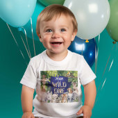 T-shirt Pour Bébé Navy Wild one, Jungle Safari Animaux, Bébé garçon