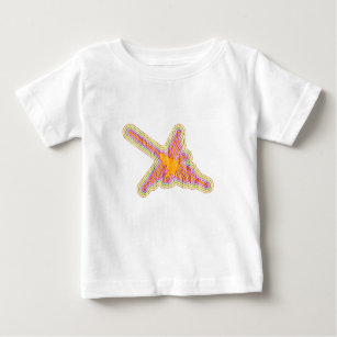 T-shirt Pour Bébé Nazca Lignes Colibri Avec Effet Papier Rincé