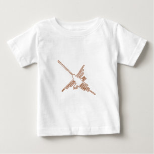 T-shirt Pour Bébé Nazca Lines Hummingbird Sketch