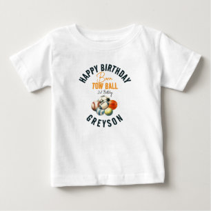 T-shirt Pour Bébé Né 2 Ball Sport Thématique Garçon 2e fête d'annive