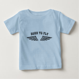 T-shirt Pour Bébé Né À Des Ailes Volantes