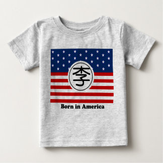 T-shirt Pour Bébé Né en Amérique Baby Shirt - Chinois Nom de famille