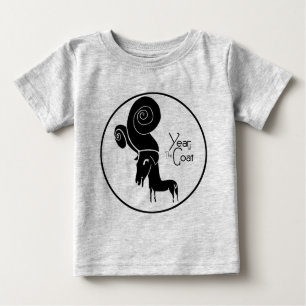 T-shirt Pour Bébé Né en chinois Ram Chèvre année bébé Long S Tee