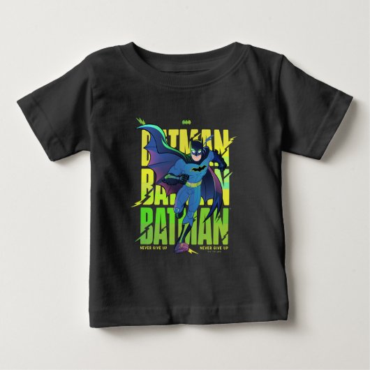 T-shirt Pour Bébé Ne jamais abandonner Batman en cours d'exécution g (Devant)