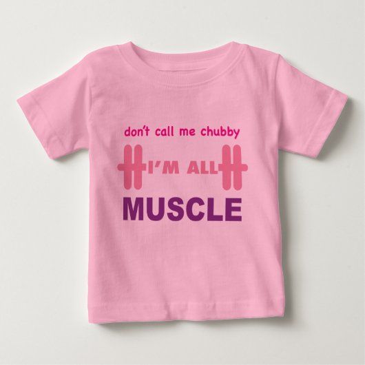 T-shirt Pour Bébé ne m'appelle pas bête Je suis tout musclé (Devant)