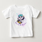 T-shirt Pour Bébé né pour être génial design (Devant)